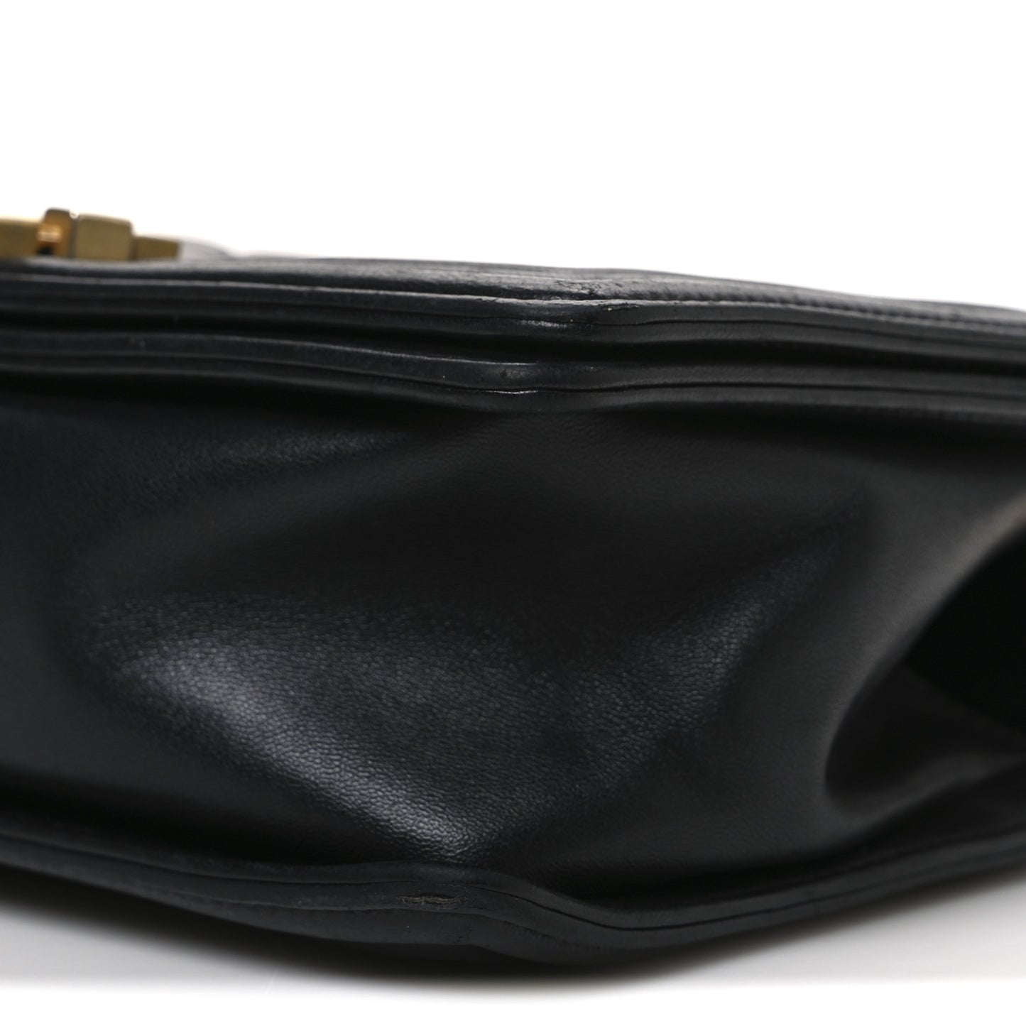Lambskin Quilted Medium Boy Flap Black