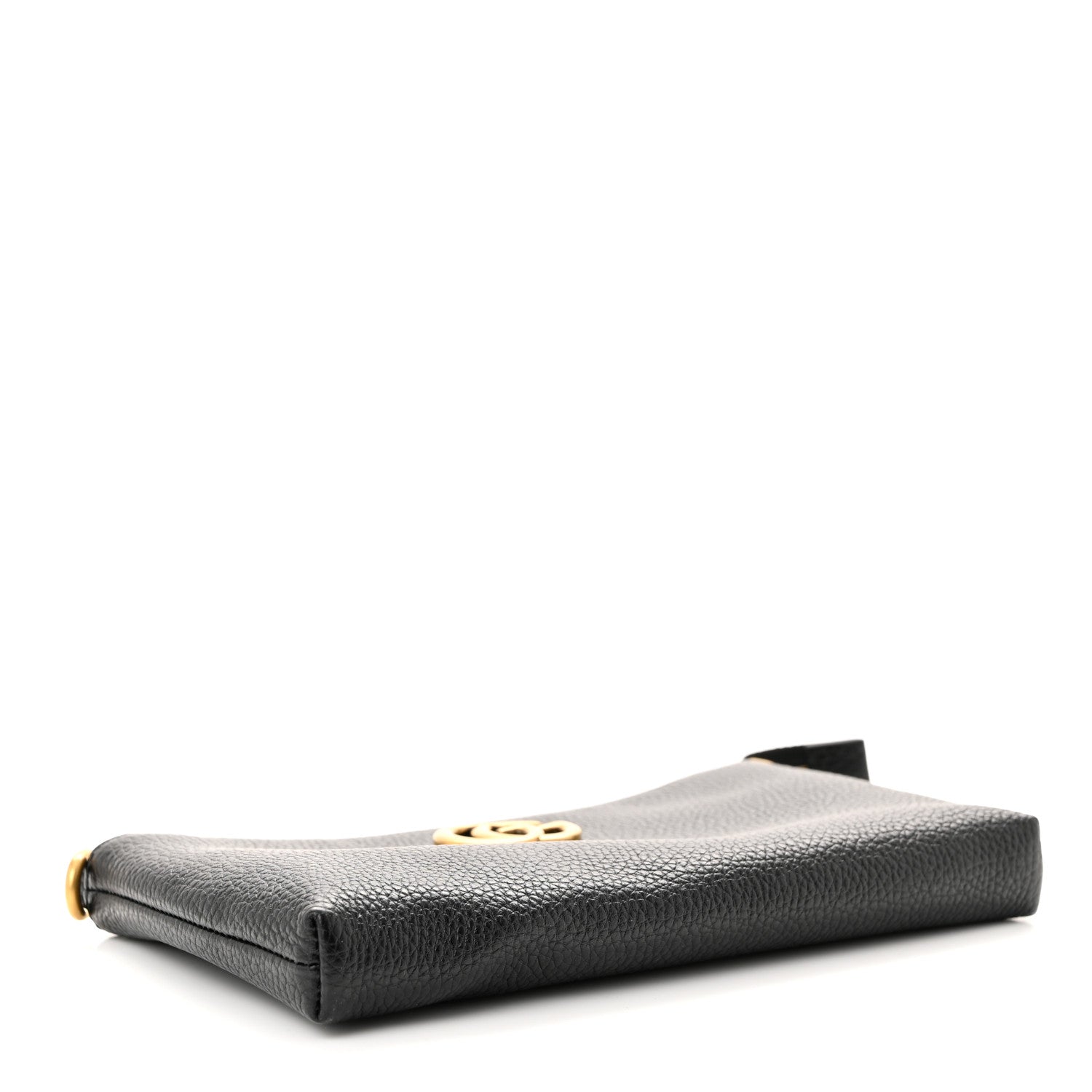 Gucci Pebbled Calfskin GG Marmont Zip Chain Bag Black 4 of 10