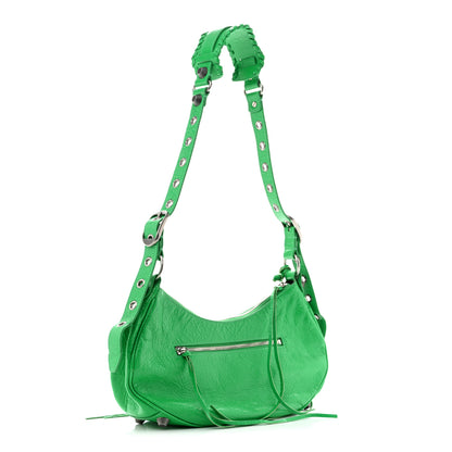 Balenciaga Agneau Arena Small Le Cagole Shoulder Bag Vivid Green 4 of 14