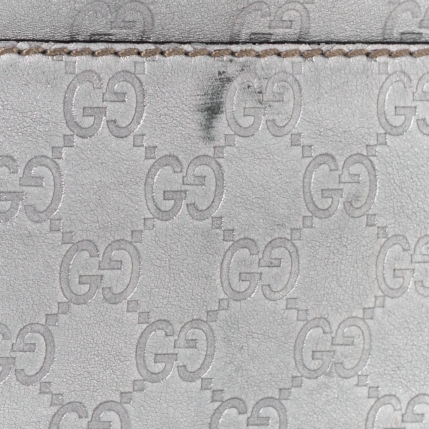Guccissima Large Sukey Tote Silver