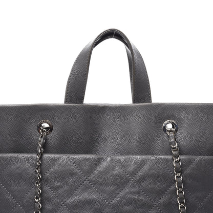 Chanel Caviar Quilted Shopping Tote Grey 11 of 11