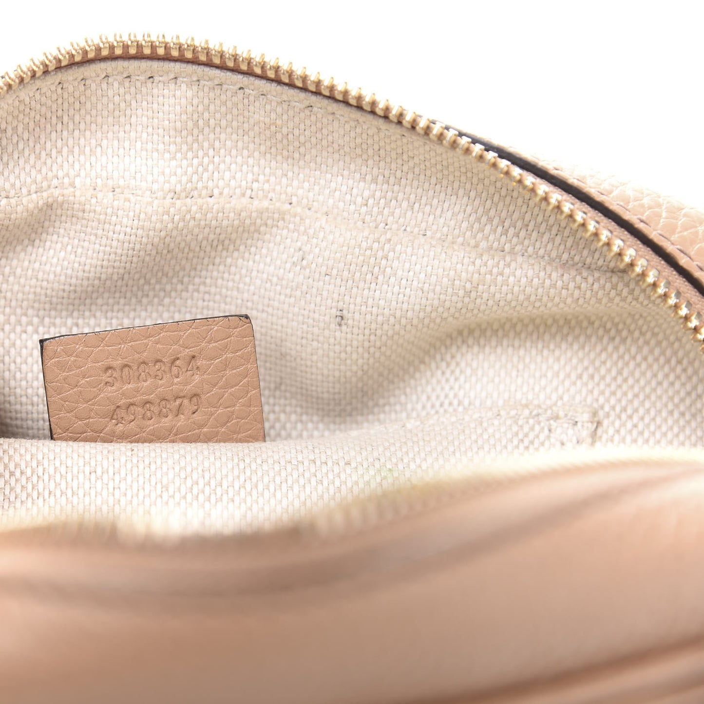 Pebbled Calfskin Small Soho Disco Bag Rose Beige