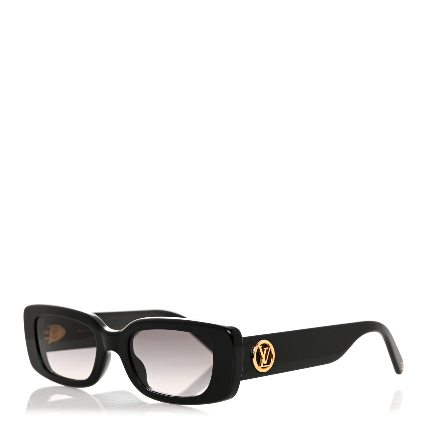 Acetate LV Circle Cat Eye Sunglasses Z2109W Black