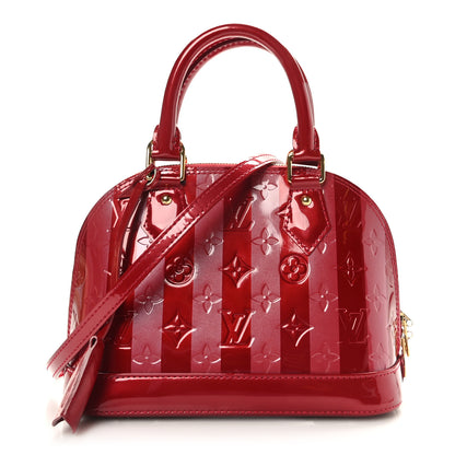 Louis Vuitton Vernis Rayures Alma BB Pomme D'Amour 1 of 8