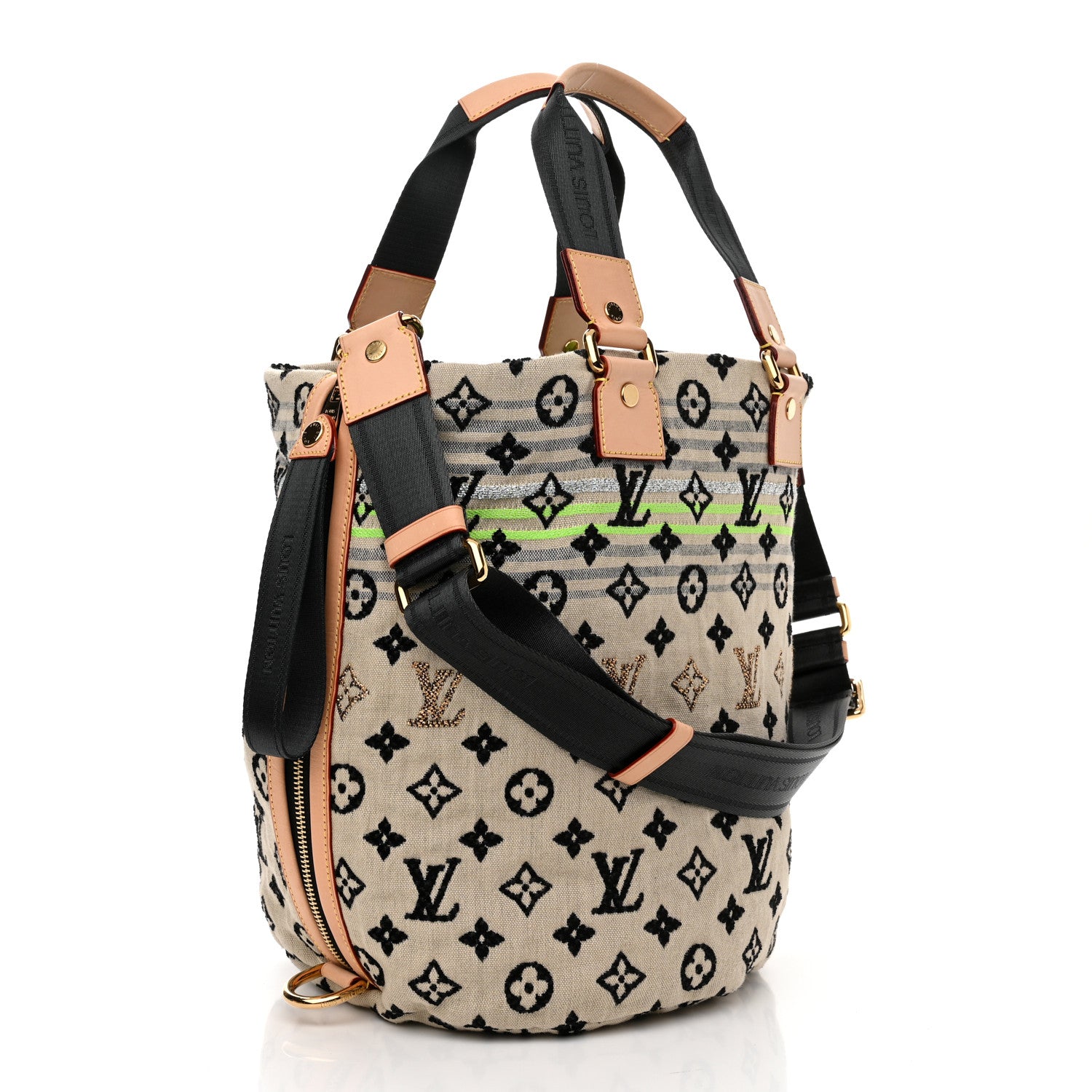 Louis Vuitton Fabric Jacquard Monogram Cheche Gypsy PM Vert 6 of 14