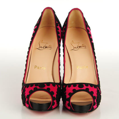 Christian Louboutin Suede Very Brode 120 Pumps 38.5 Fuxia 2 of 6