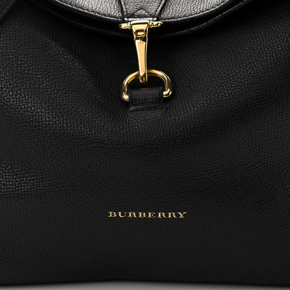 Burberry Derby Calfskin House Check Cornwall Hobo Black 10 of 11
