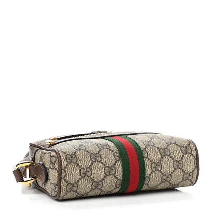 Gucci GG Supreme Monogram Web Mini Ophidia Shoulder Bag Brown 4 of 11