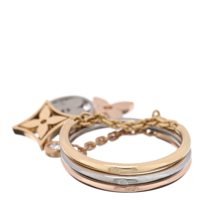Louis Vuitton 18K Yellow Pink White Gold Diamond Idylle Blossom Pampilles Ring Set 50 5.25 3 of 8