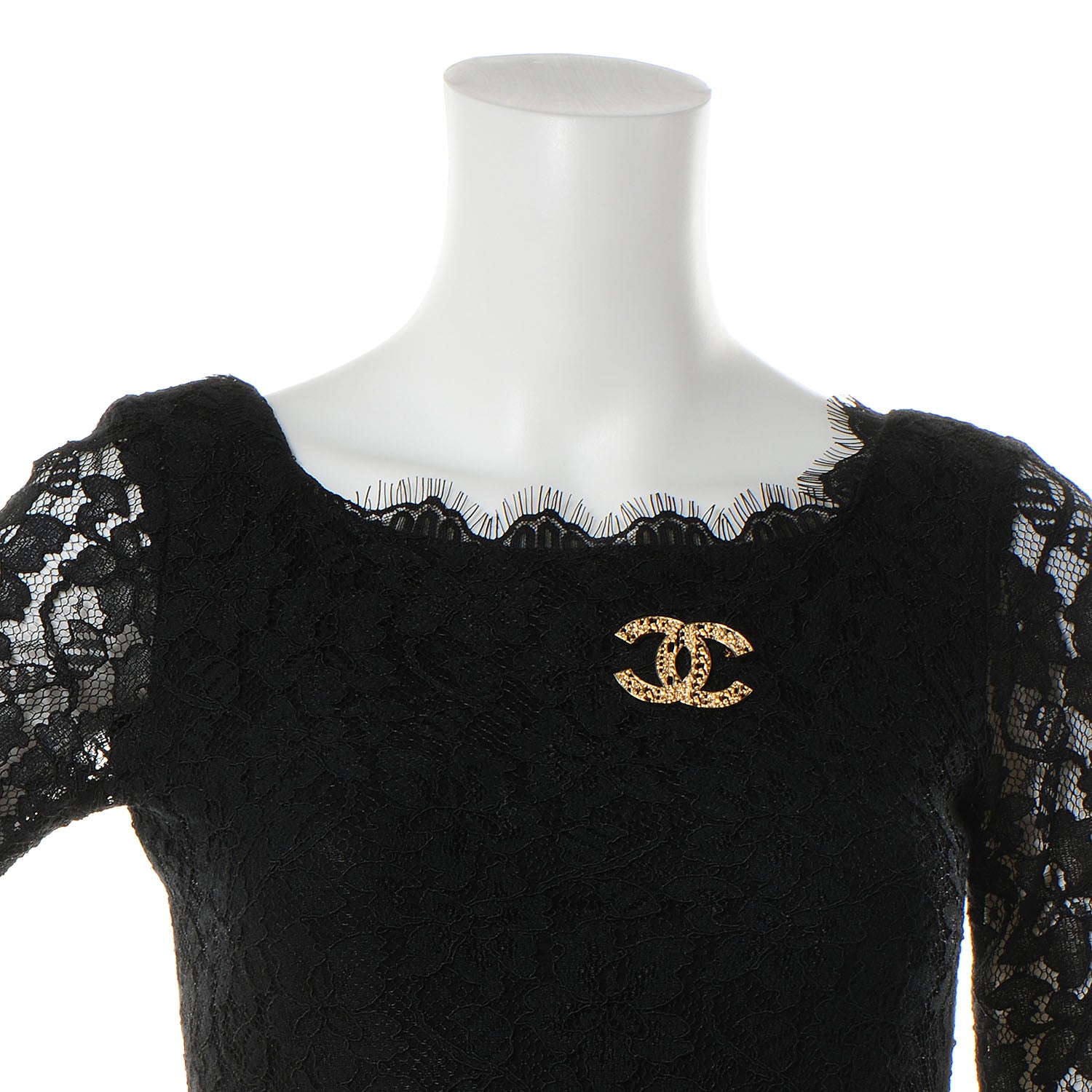 Chanel Large Chain CC Brooch Gold 2 of 5
