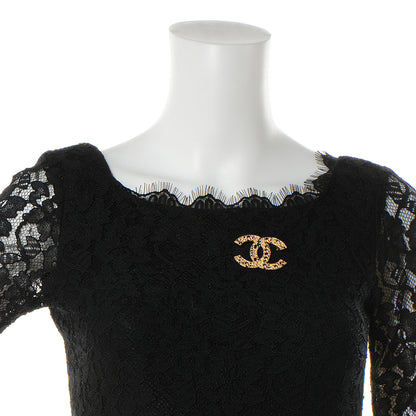 Chanel Large Chain CC Brooch Gold 2 of 5