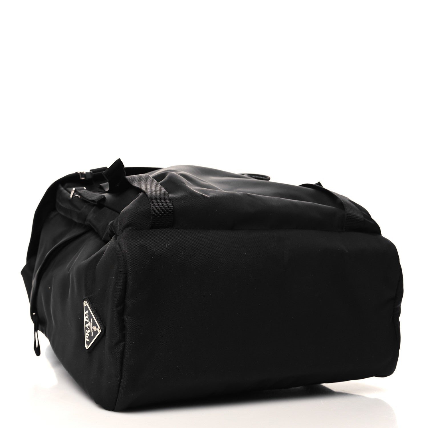 Prada Tessuto Nylon Montagna Double Buckle Backpack Black 4 of 9