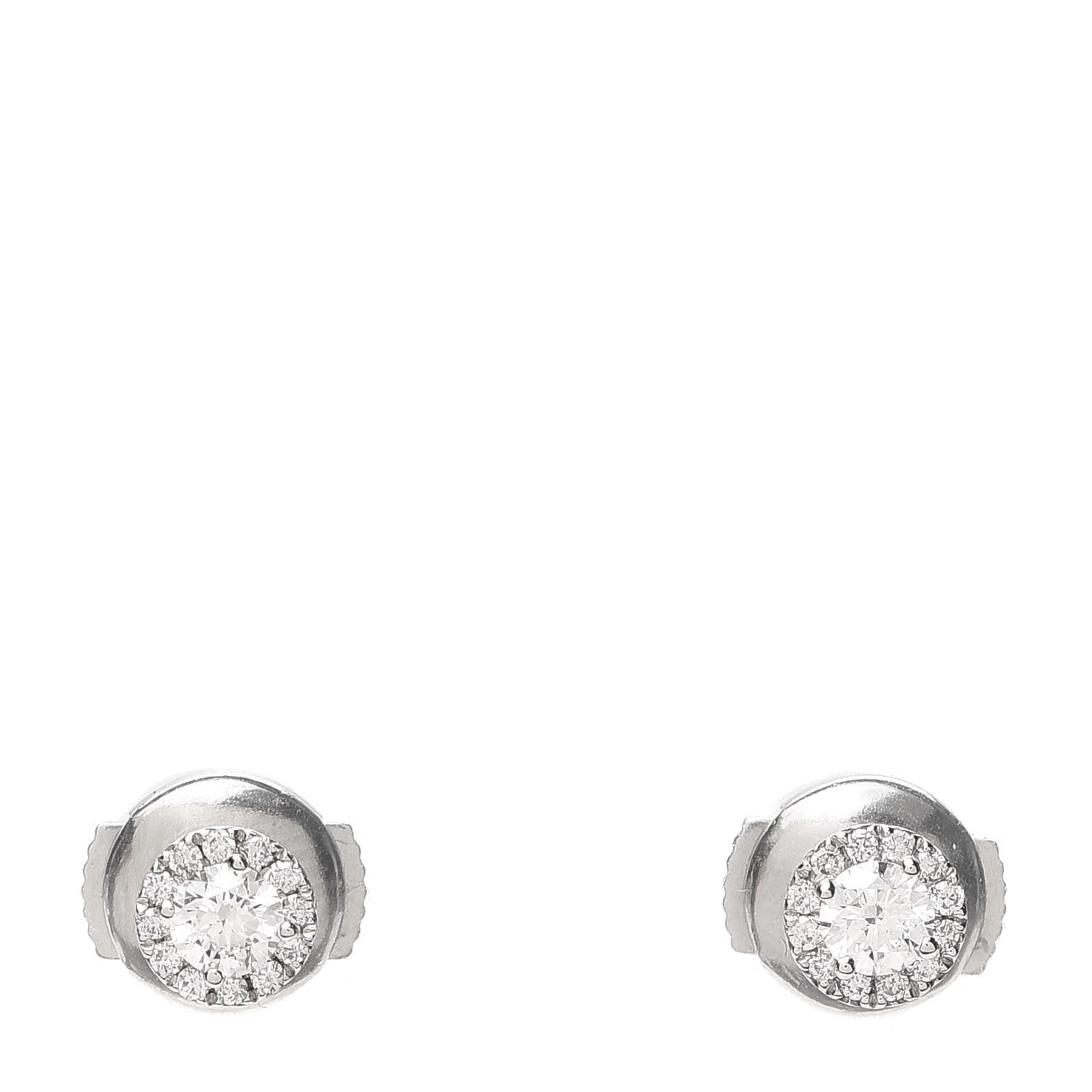 Tiffany Platinum Diamond .32ctw Soleste Earrings 1 of 5