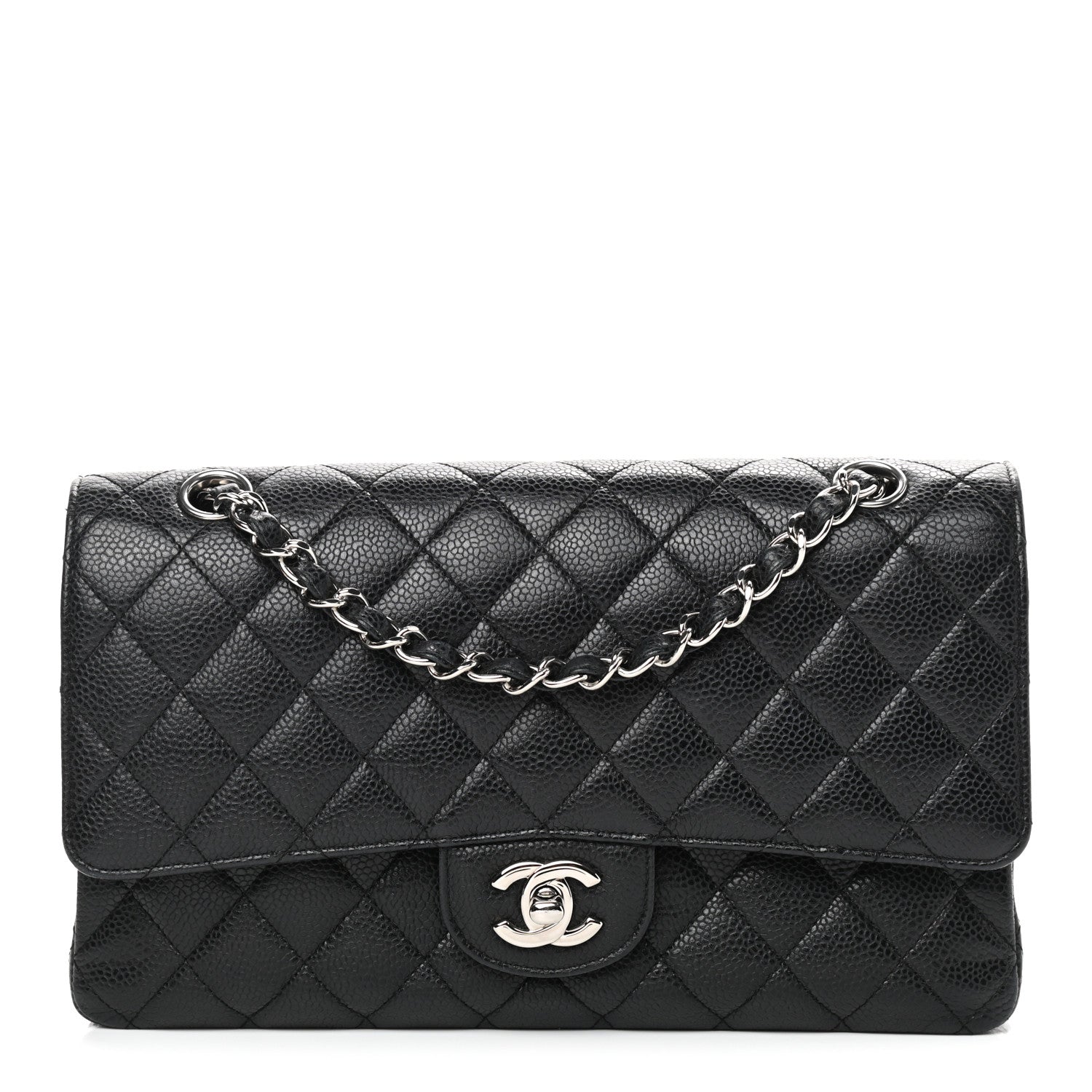 Chanel Caviar Quilted Medium Double Flap Black 1 of 9