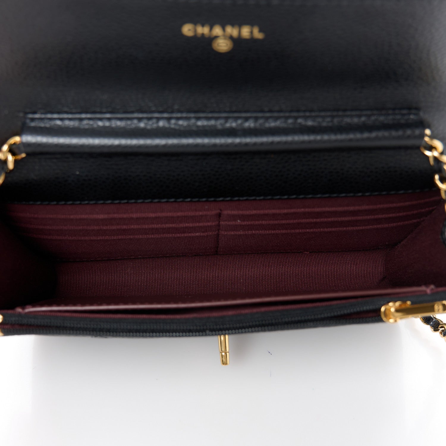 Chanel Caviar Quilted CC Turnlock Wallet On Chain WOC Black 5 of 12
