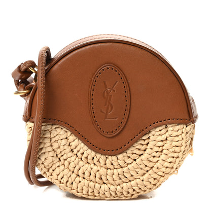 Saint Laurent Raffia Round Camera Bag Beige Naturel 1 of 8