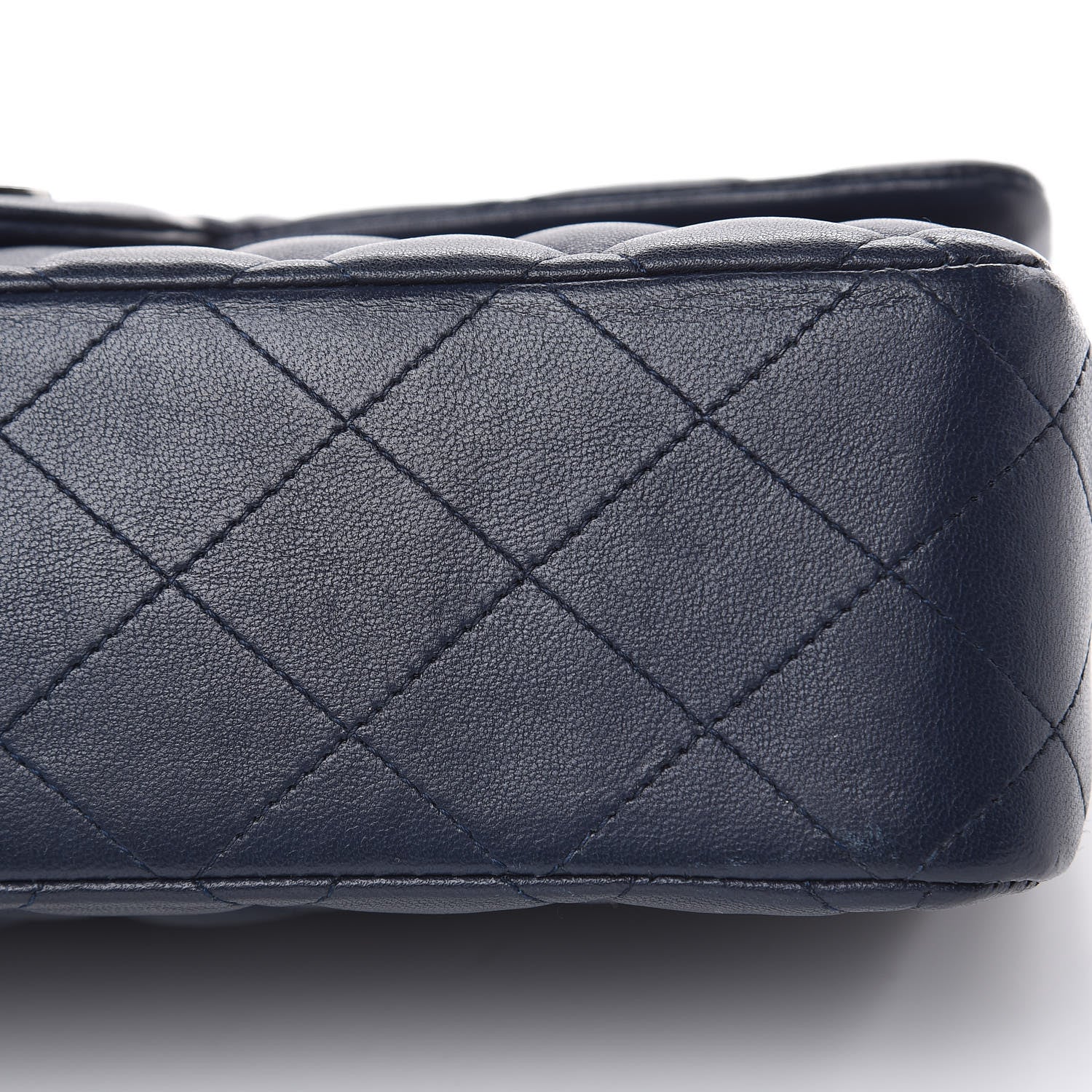 Chanel Lambskin Quilted Medium Double Flap Navy 11 of 16