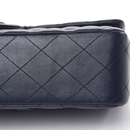 Chanel Lambskin Quilted Medium Double Flap Navy 11 of 16