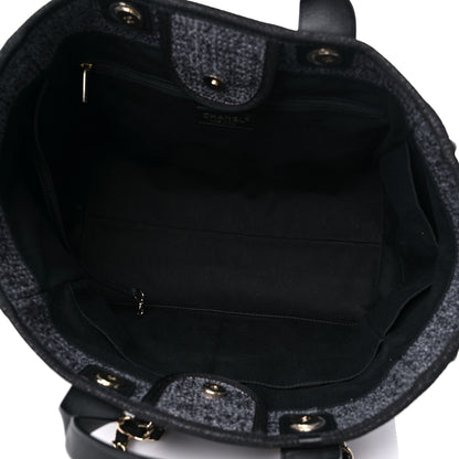 Chanel Lurex Boucle Medium Deauville Tote Black 4 of 8