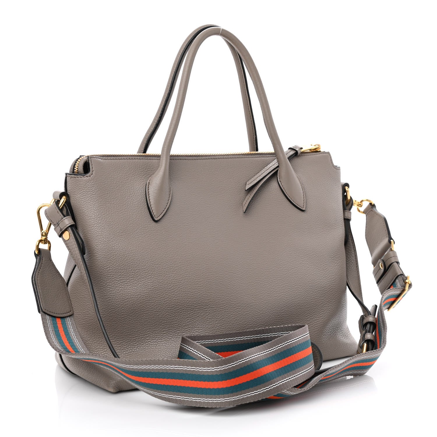 Prada Vitello Daino Shoulder Bag Argilla 3 of 15