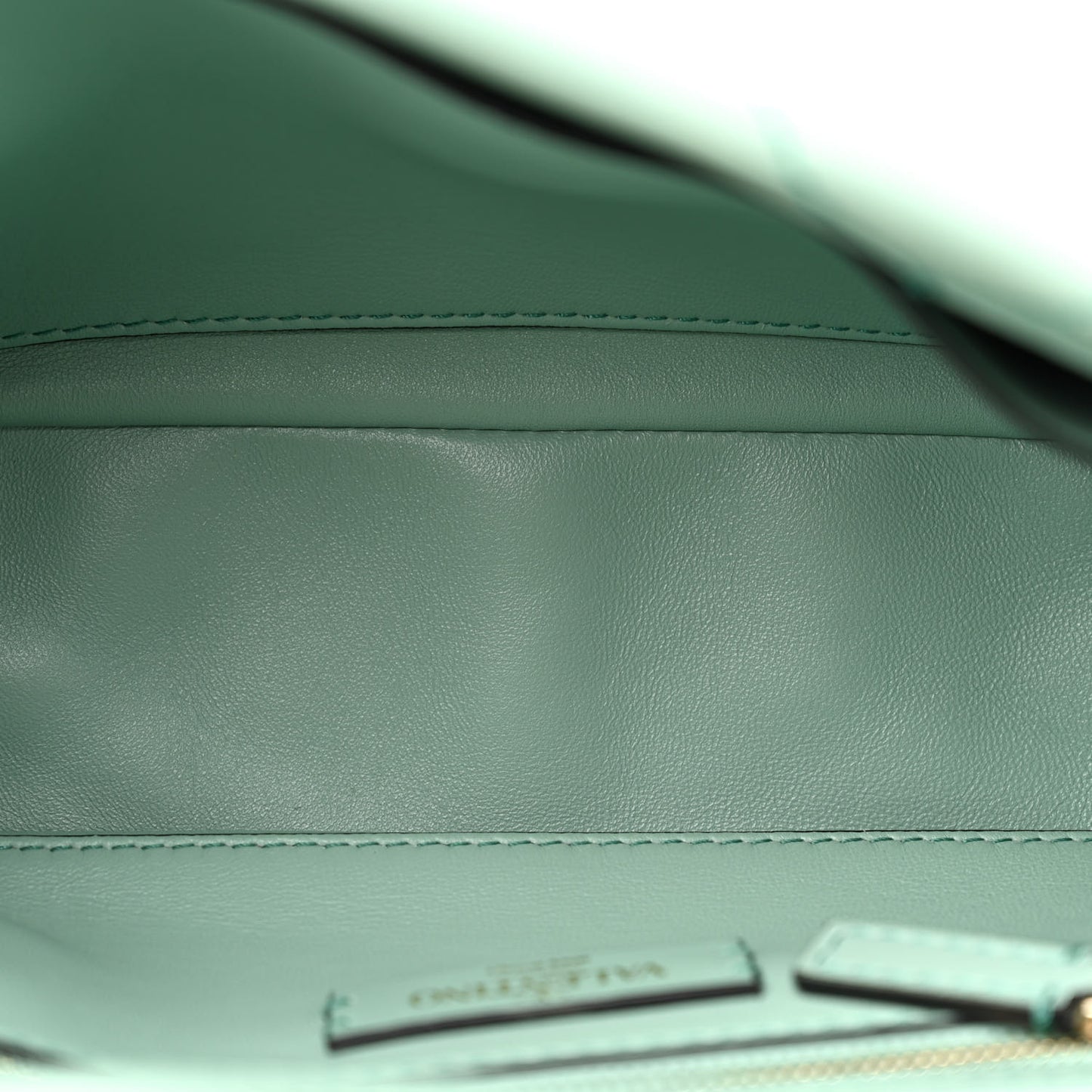 Nappa Enamel Monochrome Medium Roman Stud Shoulder Bag Morning Dew