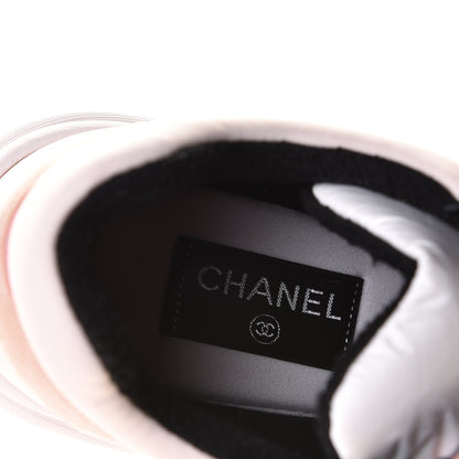 Chanel Nylon Lambskin Suede Calfskin CC Sneakers 41 Pink 8 of 8