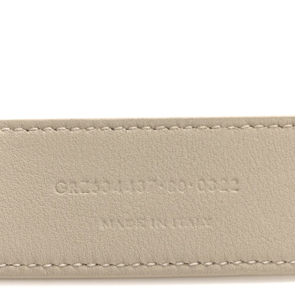 Saint Laurent Smooth Calfskin Monogram Square Buckle Belt 80 32 Crema Soft 6 of 8
