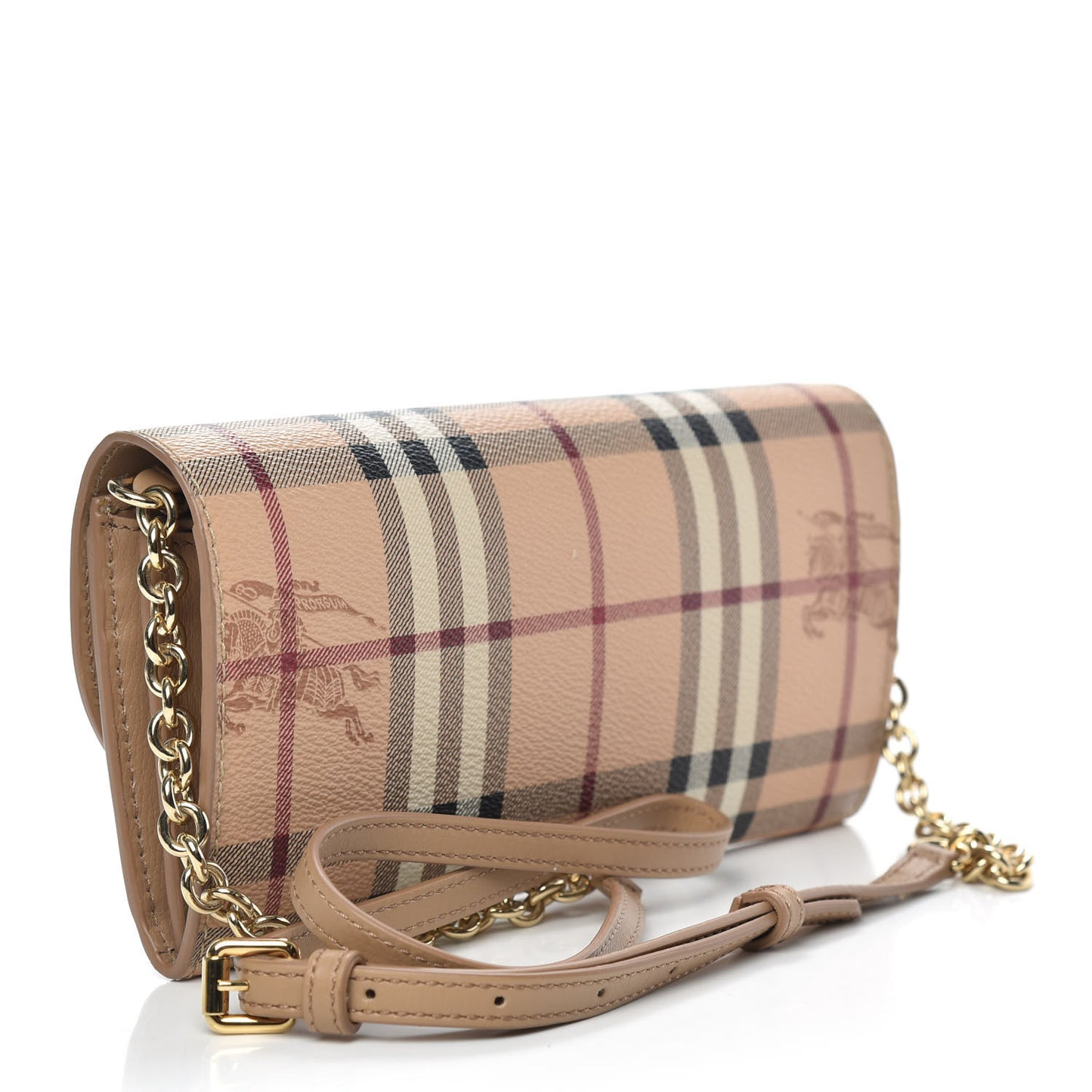 Haymarket Check Henley Wallet On Chain Mid Camel