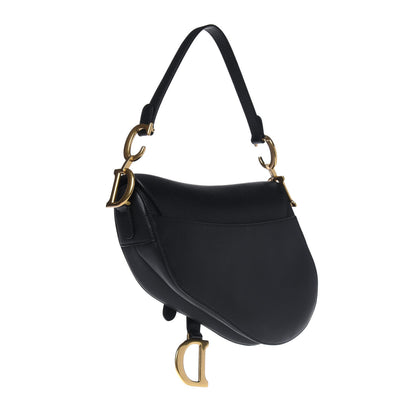 Christian Dior Grained Calfskin Saddle Bag Black 3 of 12