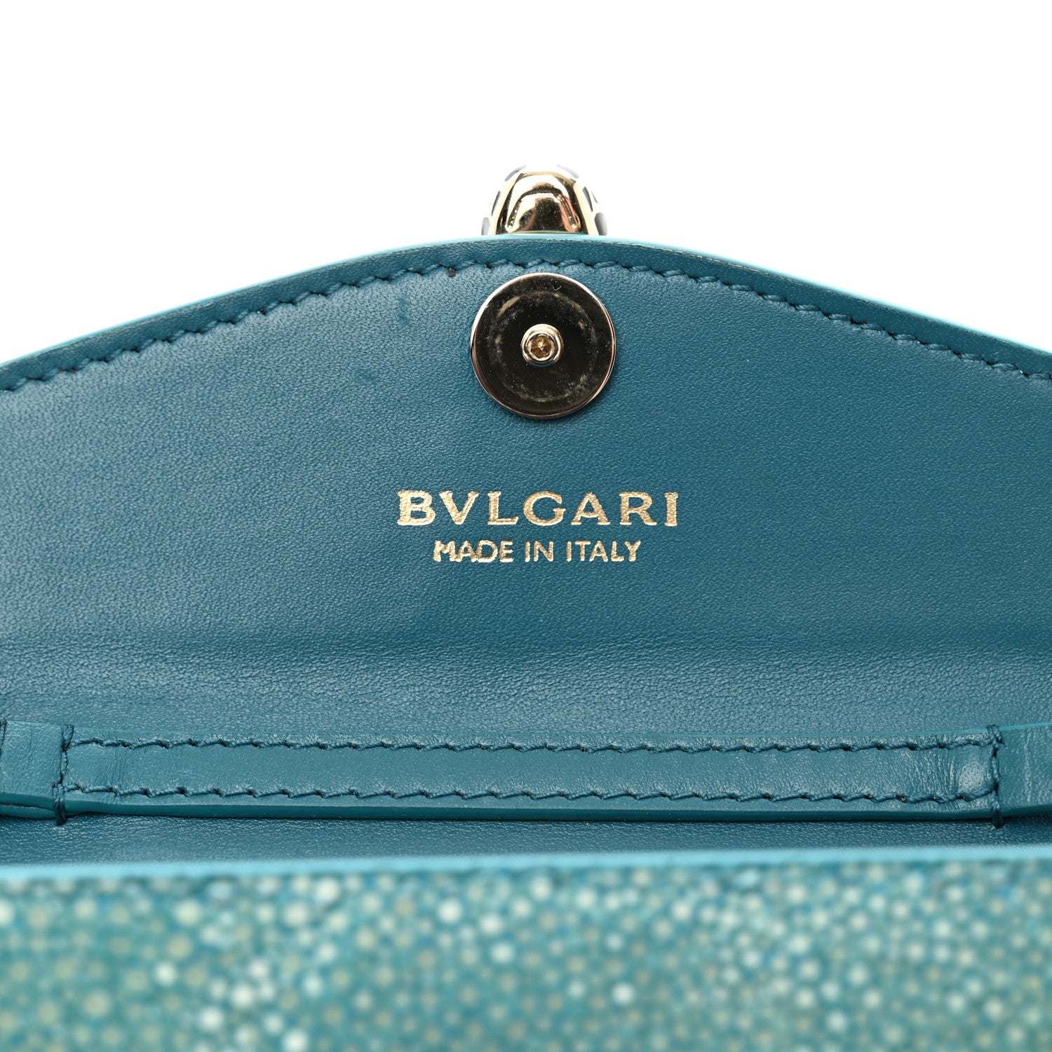 Bulgari Galuchat Serpenti Forever Miniature Bag Charm Green 6 of 10