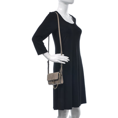 Chloe Suede Calfskin Mini Faye Shoulder Bag Motty Grey 2 of 11