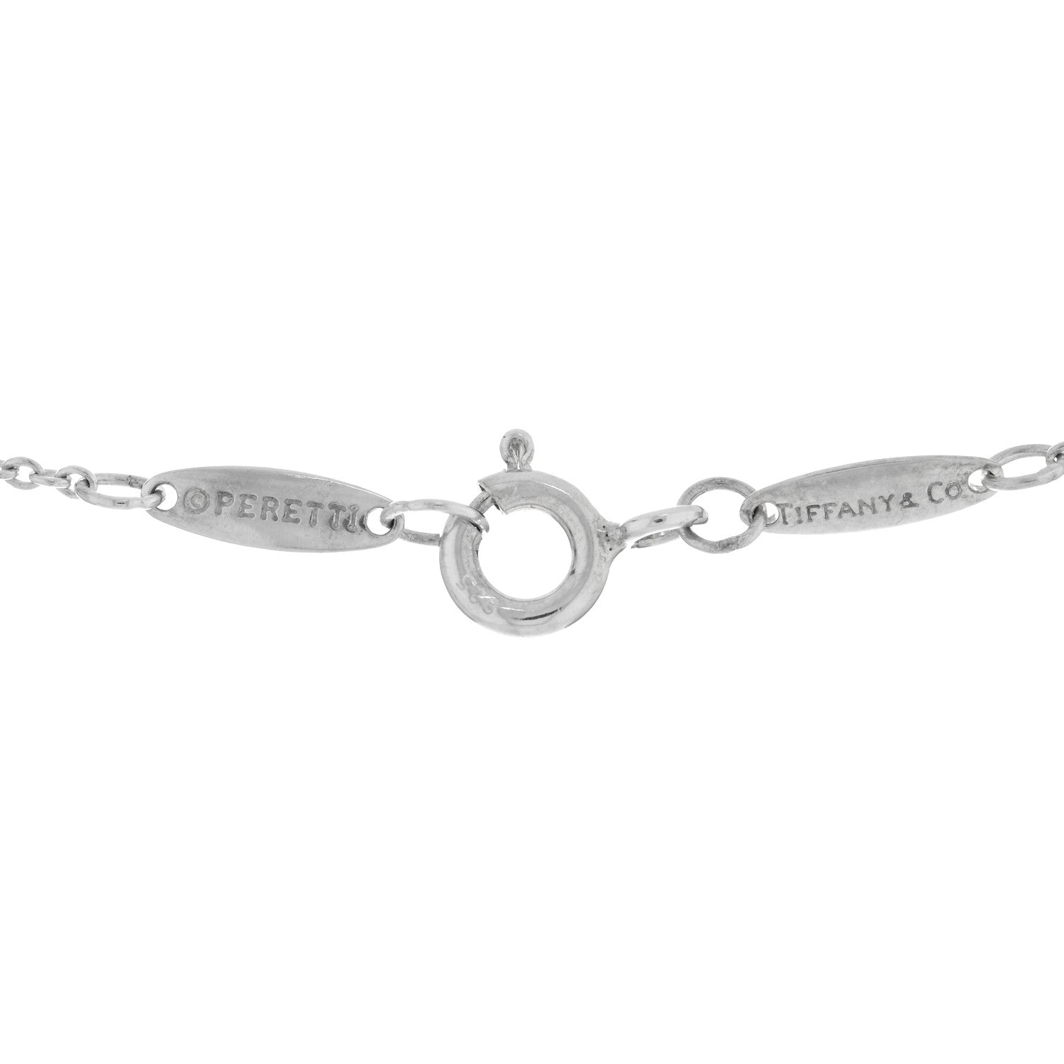 Tiffany Sterling Silver 12mm Elsa Peretti Bean Pendant Necklace 4 of 4