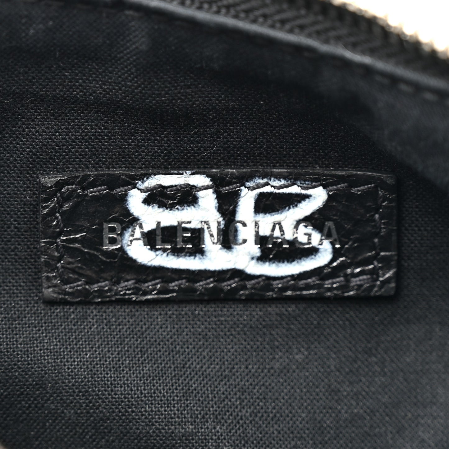 Agneau Arena Graffiti Le Cagole Shoulder Bag XS Black