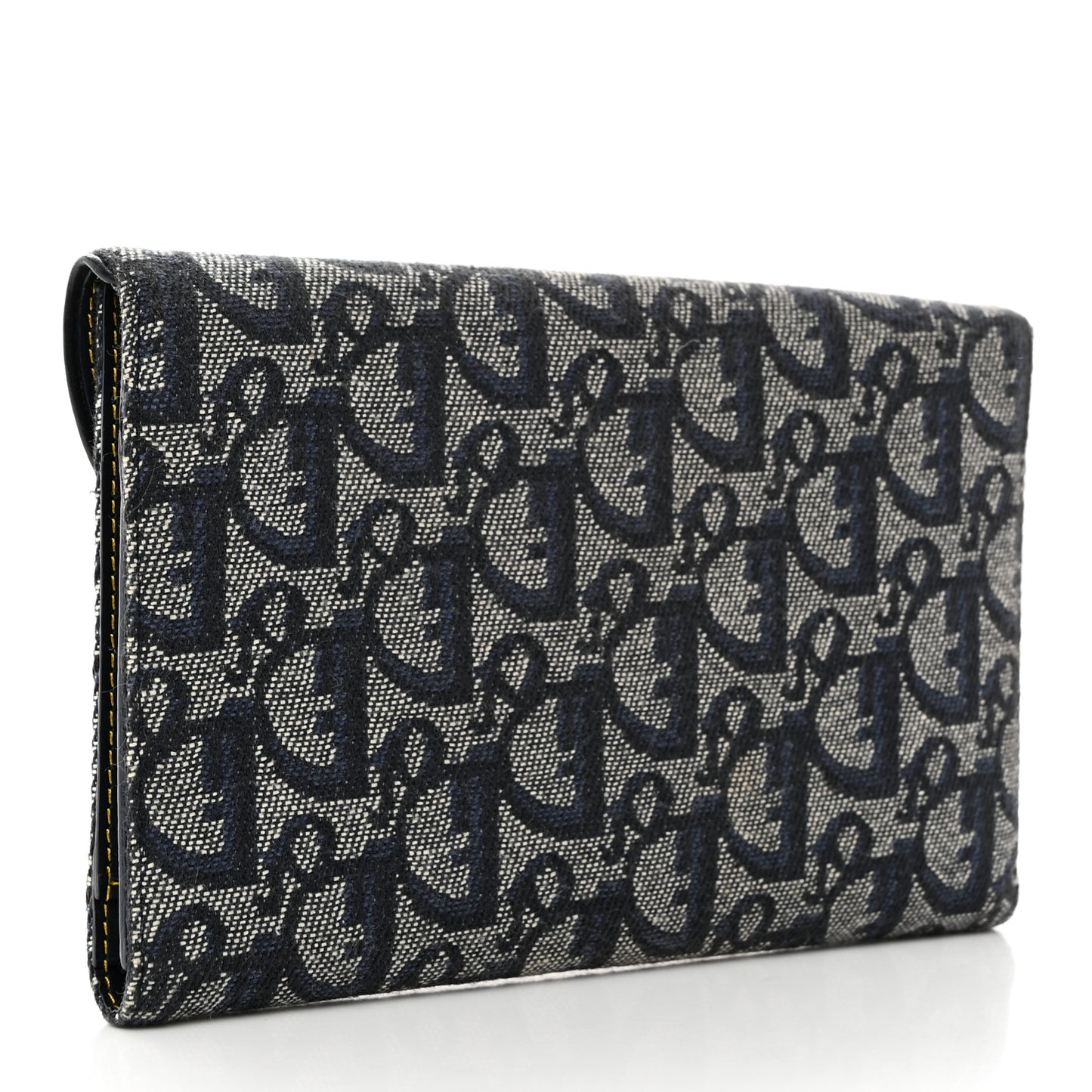 CHRISTIAN DIOR Monogram Saddle Wallet Navy