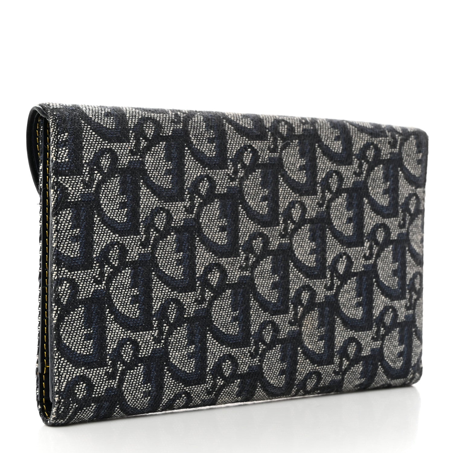 Christian Dior CHRISTIAN DIOR Monogram Saddle Wallet Navy 3 of 7