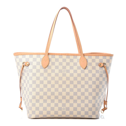 Louis Vuitton Damier Azur Neo Neverfull MM Rose Ballerine 1 of 8
