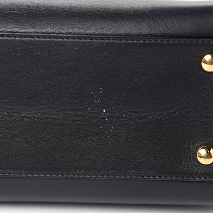 Versace Calfskin Signature Satchel Black 10 of 18