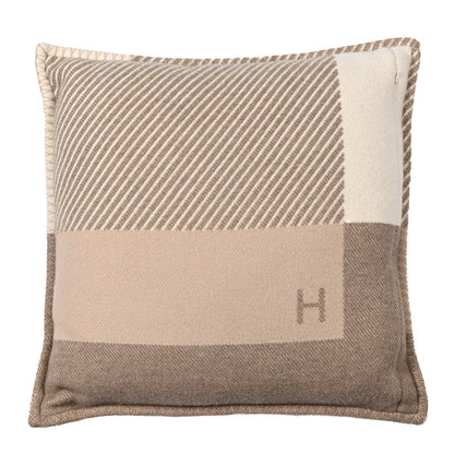 Hermes Wool Cashmere H Riviera Pillow Seigle 2 of 3