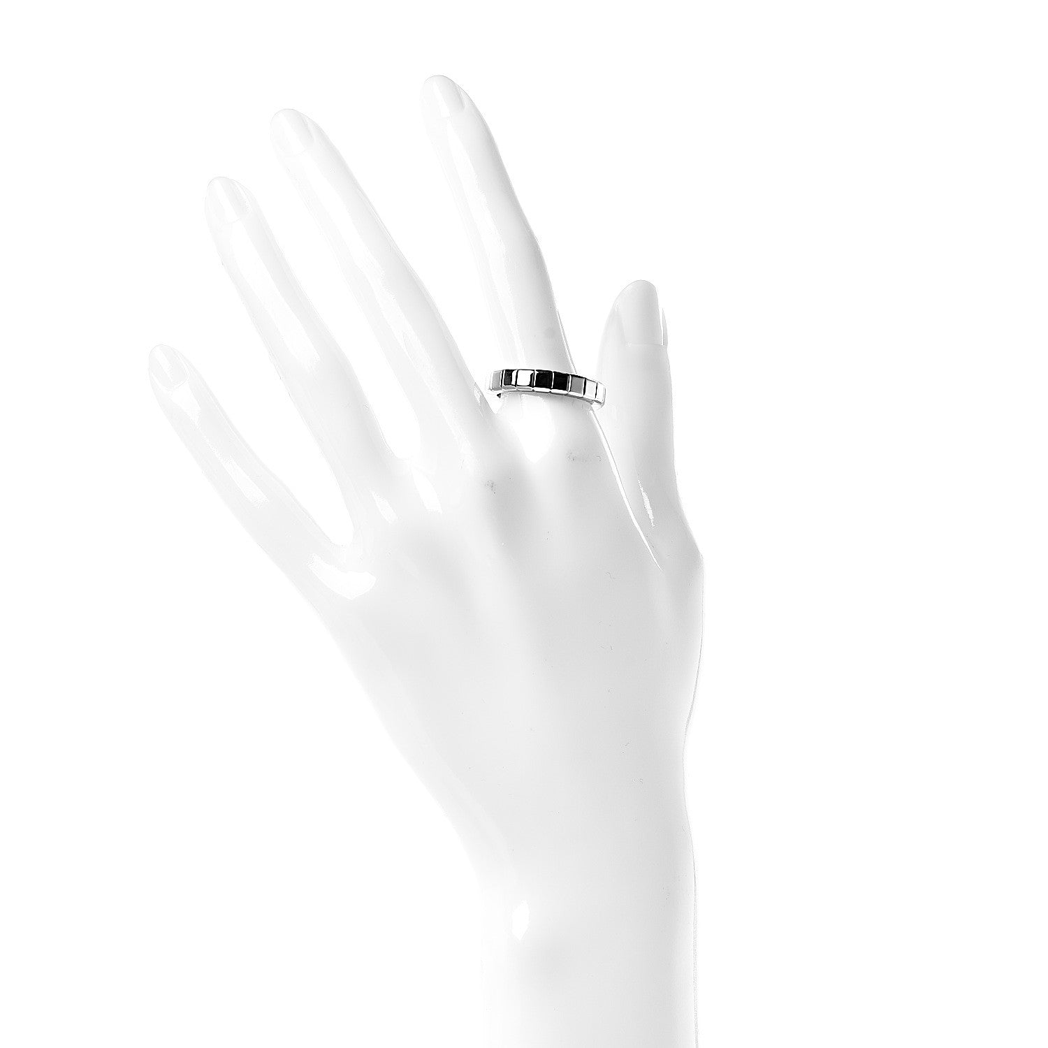 Chopard 18K White Gold Ice Cube Band Ring 58 8.5 2 of 4