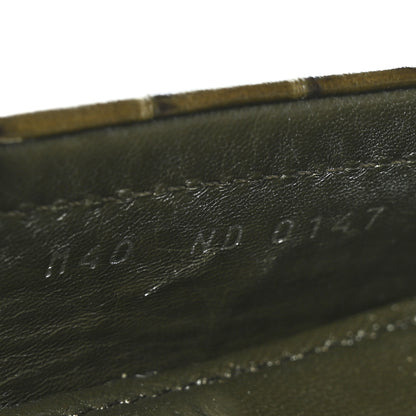 Louis Vuitton Calfskin Crocodile Embossed Dauphine Loafers 40 Green 6 of 9