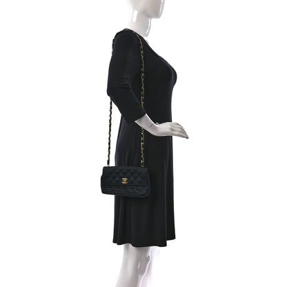 Chanel Satin Quilted Flap Black 2 of 13