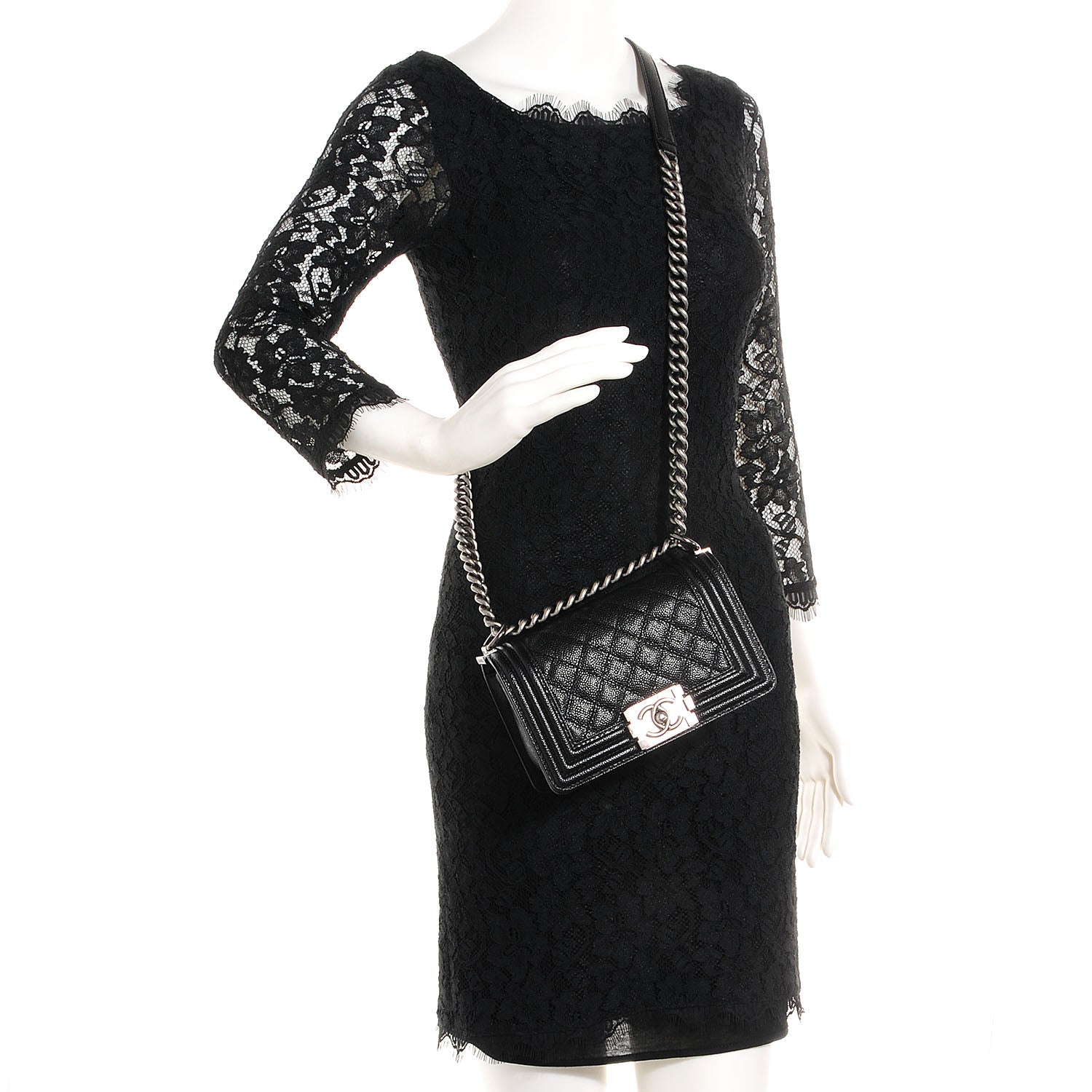 Chanel Caviar Quilted Small Boy Flap Black 2 of 8