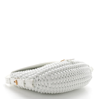 Tom Ford Calfskin Woven T-Twist Crossbody White 4 of 13