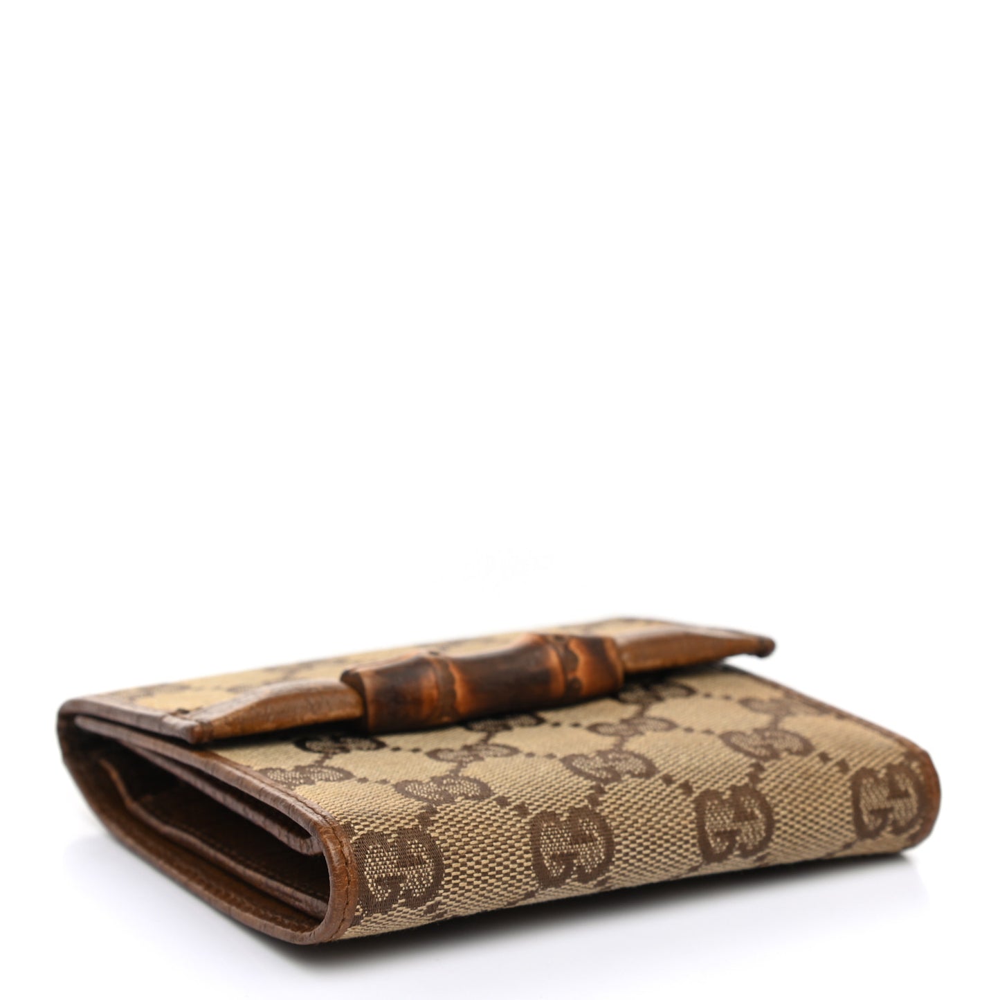 Monogram Bamboo Bar Compact Wallet Brown
