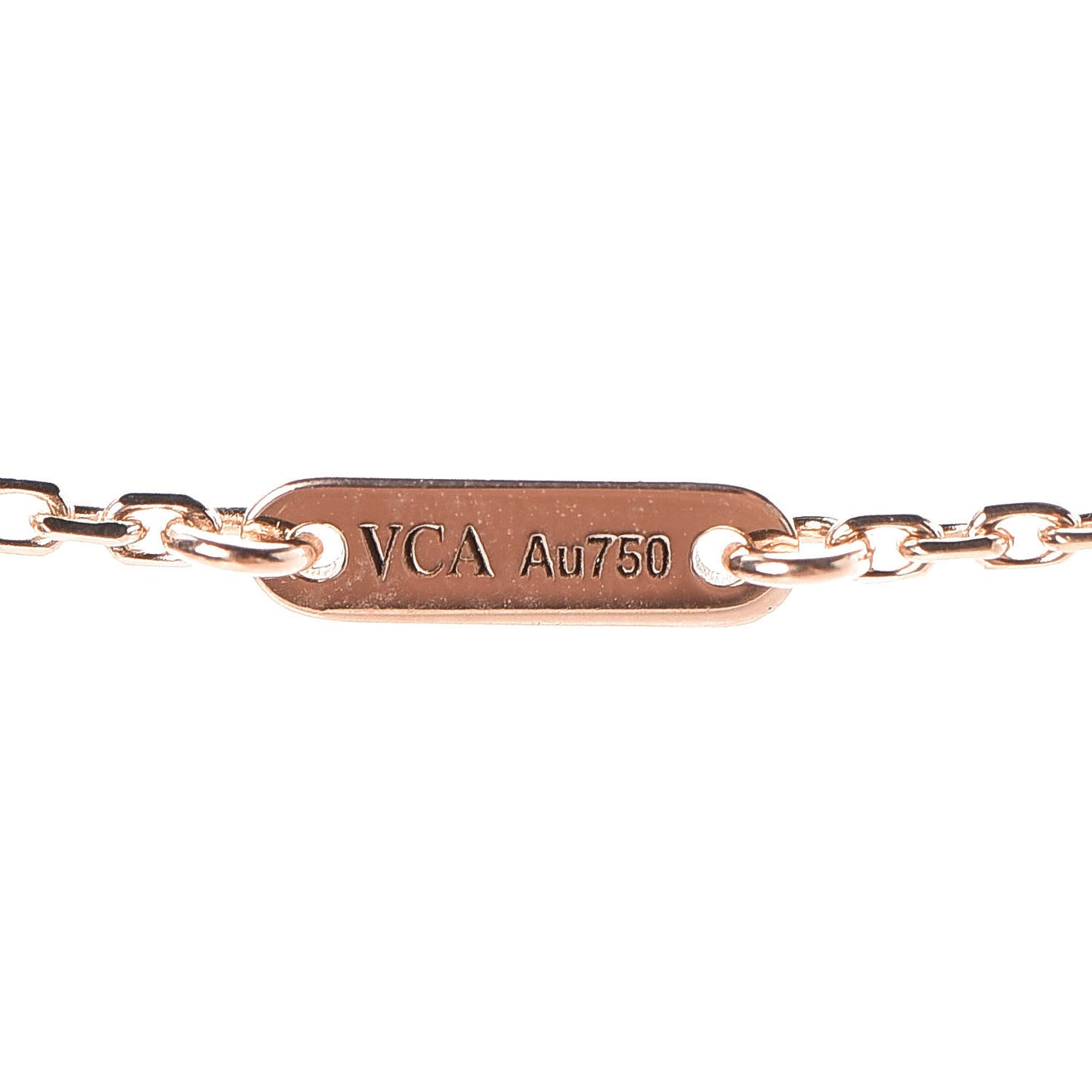 18K Rose Gold Carnelian Sweet Alhambra Pendant Necklace