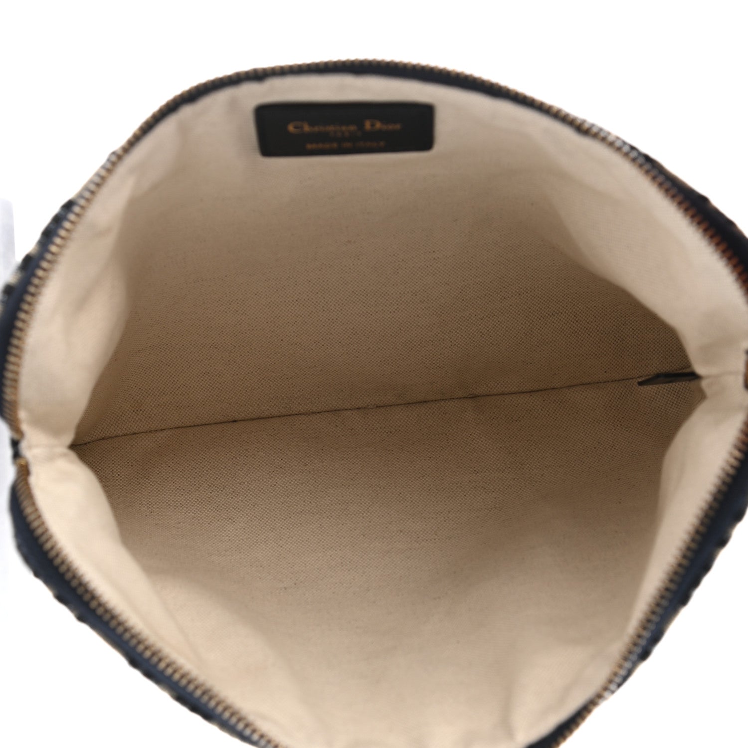Christian Dior Oblique Pouch Clutch Blue 4 of 6