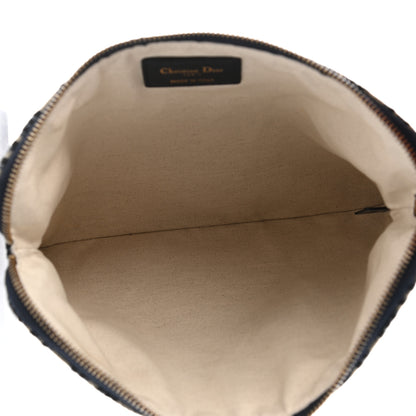 Christian Dior Oblique Pouch Clutch Blue 4 of 6