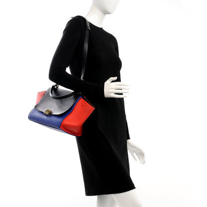 Celine Smooth Calfskin Small Tri-Color Trapeze Black 2 of 10