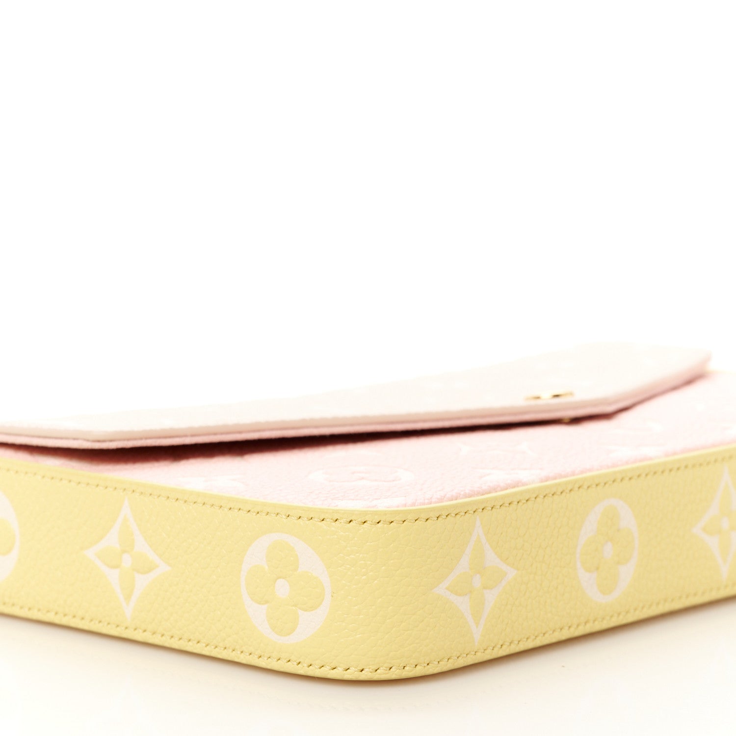 Louis Vuitton Empreinte Spring in the City Felicie Pochette Chain Wallet Pink Beige Yellow 13 of 14