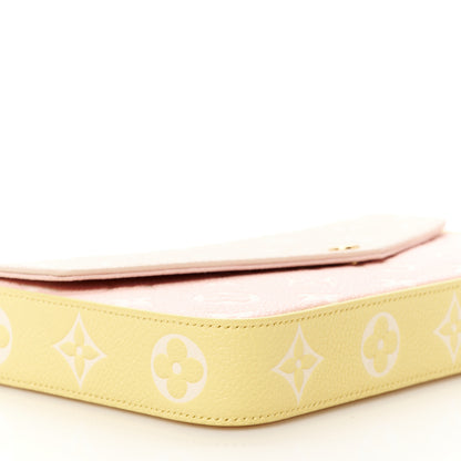 Louis Vuitton Empreinte Spring in the City Felicie Pochette Chain Wallet Pink Beige Yellow 13 of 14